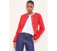Lipsy Lipsy Red Collarless Cropped Blazer