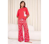 Lipsy Lipsy Red Dog Christmas Short Sleeve Jersey Pyjamas Set