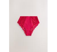 Lipsy Lipsy Red High Waisted Thong Lace Knickers