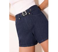 Lipsy Lipsy Rinse Blue Wash Denim Belted Shorts Rinse Blue Wash EU 36 (UK 8)