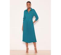 Lipsy Lipsy robe chemise mi-longue plissée tissée Bleu de sarcelle EU 38 (UK 10)