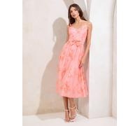 Lipsy Lipsy Robe mi-longue imprimée patineuse avec naud Rose EU 38 (UK 10)