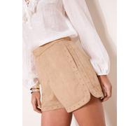 Lipsy Lipsy Sand Faux Suede Studded Shorts Sand EU 36 (UK 8)
