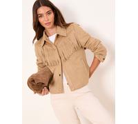 Lipsy Lipsy Sand Festival Fringed Faux Suede Studded Jacket