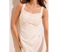 lipsy Lipsy Sequin Bodice Square Neck Midi Dress pâle FR 38 (EU 36)