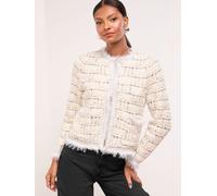 Lipsy Cardigan taupe / orange clair / blanc, Taille L