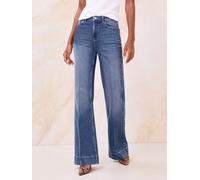 lipsy Lipsy Slim Taille haute Flare Jeans bleu FR 42 Short (EU 40 S)