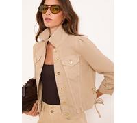 Lipsy Lipsy Stone Petite Lace Up Detail Denim Jacket