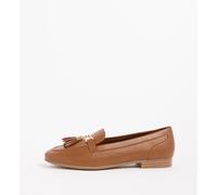 Lipsy Lipsy Tan Brown Standard Fit Almond Toe Tassel Workwear Loafers Tan Brown EU 37 (UK 4)