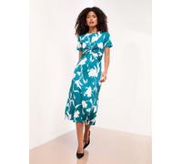 Lipsy Lipsy Teal Blue Jersey Twist Short Sleeve Midi Dress Teal Blue EU 34 (UK 6)