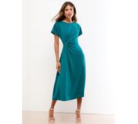 Lipsy Lipsy Teal Blue Knot Side Midi Dress Teal Blue EU 44 (UK 16)