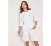 Lipsy Lipsy Veste en jean sans col à la taille cintrée