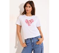 Lipsy Lipsy White Boyfriend Wear it with Love T-Shirt