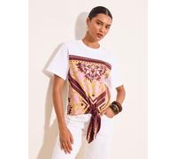 Lipsy Lipsy White Satin Scarf Tie T-Shirt