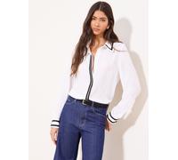 Lipsy Lipsy White Tipped Shirt White EU 46 (UK 18)