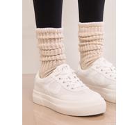Lipsy Lipsy White Wide Fit Chunky Canvas Lace Up Sports Trainers
