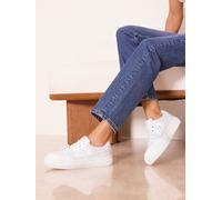 Lipsy Lipsy White Wide Fit Chunky Canvas Lace Up Sports Trainers