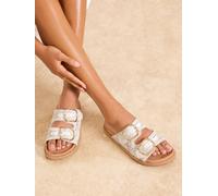 Lipsy Lipsy Woven Double Buckle Slip-On Footbed Summer Sandals