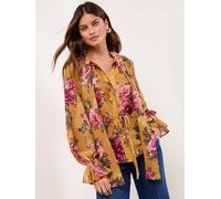 Lipsy Lipsy Yellow Floral Print Pussybow Blouse