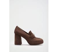 lipsy Mocassins de Vêtements de travail à talons hauts Lipsy Platfrom avec garniture Marque Brun EU 38 (UK 5)