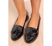 Lipsy Mocassins vernis plats Lipsy de vêtements de travail à tassle Noir EU 36 (UK 3 W)