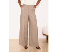 lipsy Pantalons Ample à taille haute et Rayure Lipsy naturel FR 46 (EU 44)