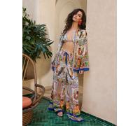lipsy Pantalons de plage Ample imprimé Lipsy Placement pâle M (FR 42-44)