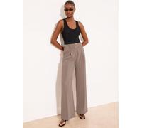 Lipsy Pantalons Lipsy marron vison habillés à ceinture taille basse