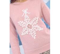 Lipsy Pull en maille douce à Col rond imprimé ours Naud Lipsy Rose FR 38 (EU 36)
