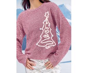 Lipsy Pull Lipsy en maille confortable à col rond imprimé ours avec naud