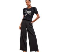 Lipsy Pull-over 'Christmas' noir / argent / blanc perle, Taille XS