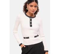Lipsy Pull-over noir / blanc cassé, Taille L