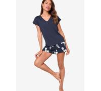 Lipsy Pyjama bleu marine / blanc, Taille L