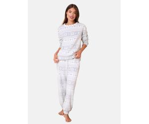 Lipsy Pyjama gris clair / blanc, Taille 4XL-5XL