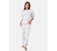 Lipsy Pyjama gris clair / blanc, Taille M