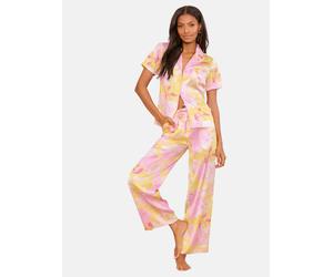 Lipsy Pyjama jaune / rose / rosé, Taille L-XL