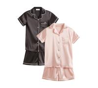 Lipsy Pyjama rose pastel / noir, Taille 152