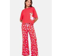 Lipsy Pyjama rose pastel / rouge / blanc, Taille S