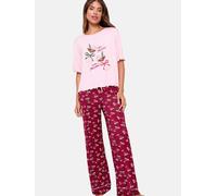 Lipsy Pyjama vert / rose / lie de vin, Taille L