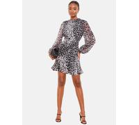 Lipsy Robe beige clair / noir, Taille 44