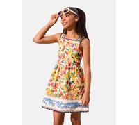 Lipsy Robe beige clair / vert / orange pastel / orange foncé, Taille 152