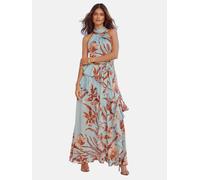 Lipsy Robe bleu clair / chocolat, Taille 40