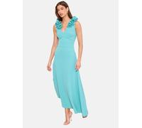 Lipsy Lipsy Light Blue Flower Trim V-Neck Skater Dress Light Blue EU 44 (UK 16)