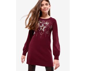 Lipsy Robe bordeaux / argent, Taille 140