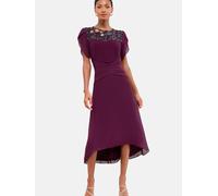 Lipsy Robe bourgogne / argent, Taille 40