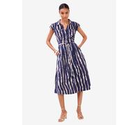 Lipsy Robe-chemise bleu marine / blanc, Taille 42