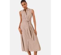 Lipsy Robe-chemise camel / blanc, Taille 34