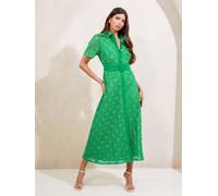 Lipsy Robe chemise Lipsy Premium en dentelle ceinturée Vert 10