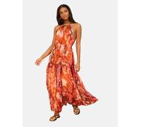 Lipsy Robe d’été crème / marron châtaigne / orange / rose, Taille 44