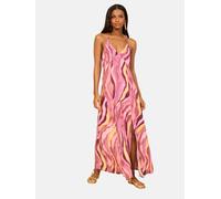 Lipsy Robe d’été jaune / violet foncé / rose / rose, Taille 44